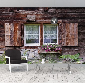 Picture of Altes Fenster einer Berghtte